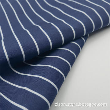 Dunkelblau gestreifte bedruckte Polyester Pongee Modestoffe